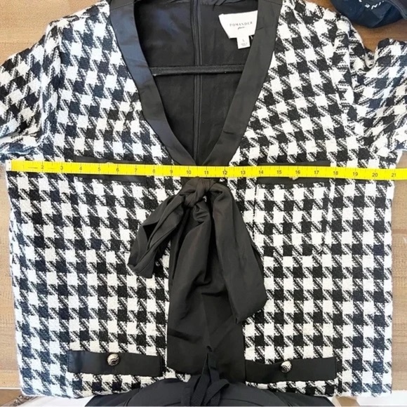 POMANDER PLACE Coco Tweed Bow Dress L - Picture 5 of 5